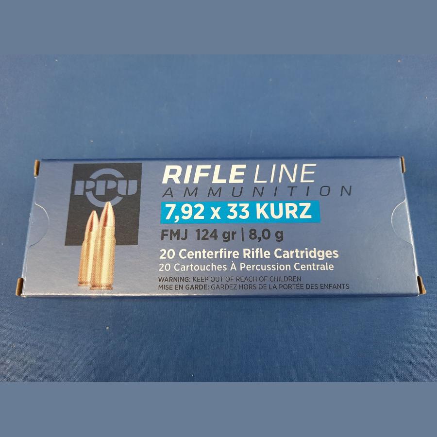 PPU 7,92×33 kurz 124gr FMJ 20Stk.