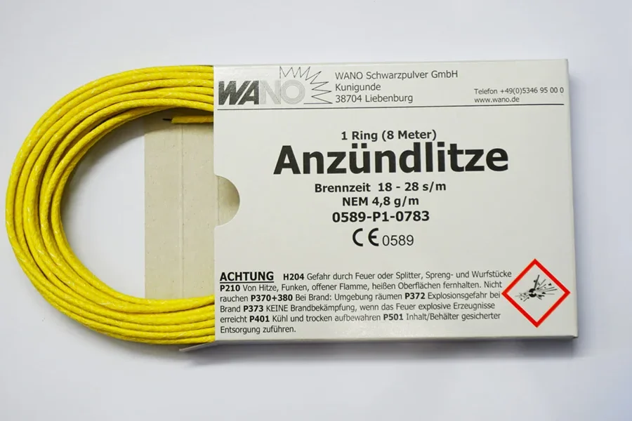 Wano Anzündlitze „Meterware“ Gelb
